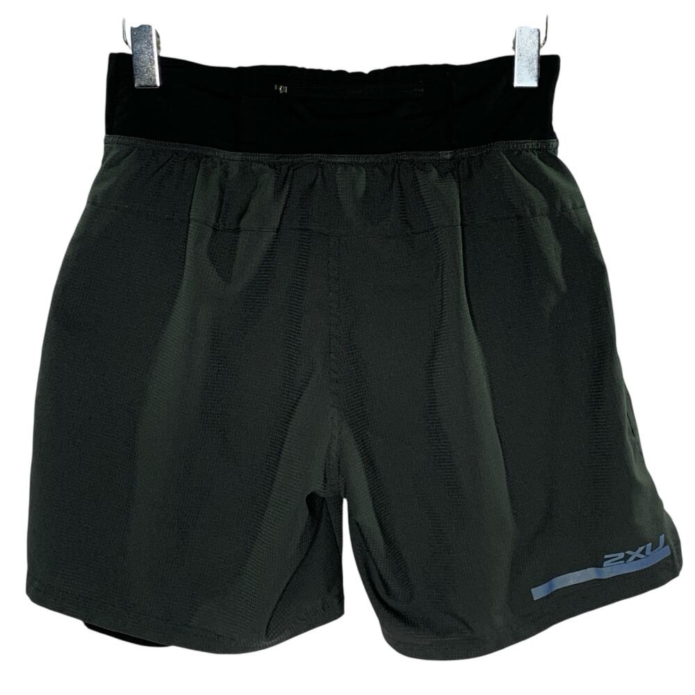 2xu L Mens 2 In 1 Running Compression Shorts Blac… - image 2